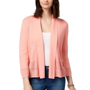 Karen Scott Petite Shawl Collar Cardigan